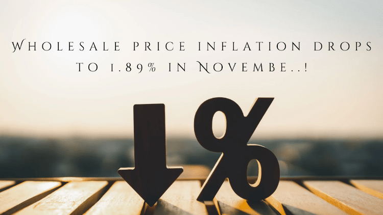 Wholesale price inflation drops to 1.89% in November