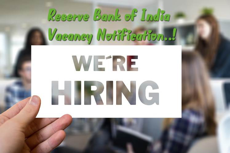 Reserve Bank of India Vacancy Notification