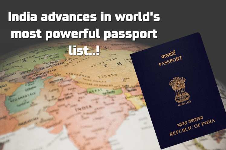 India advances in world's most powerful passport list